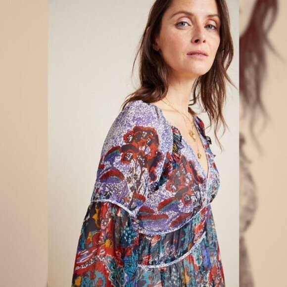 NWT Anthro Maeve Annabella Maxi Dress Size 2 - Picture 5 of 12